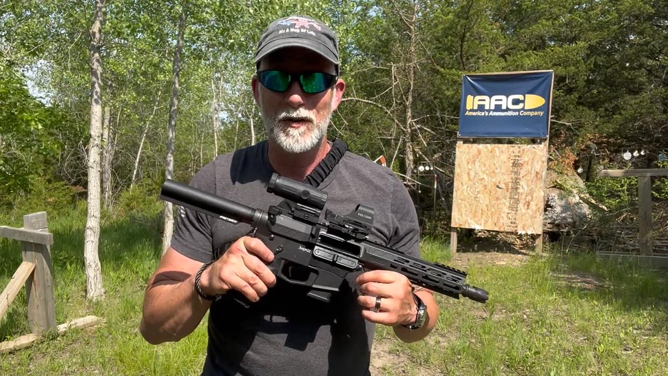 A Man with The CMMG Mk10 Banshee 10mm at The Range