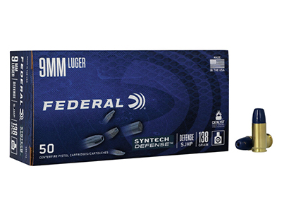 A Box Containing 50 Pieces Of Handgun Ammunition in 9mm - Federal Syntech Defense