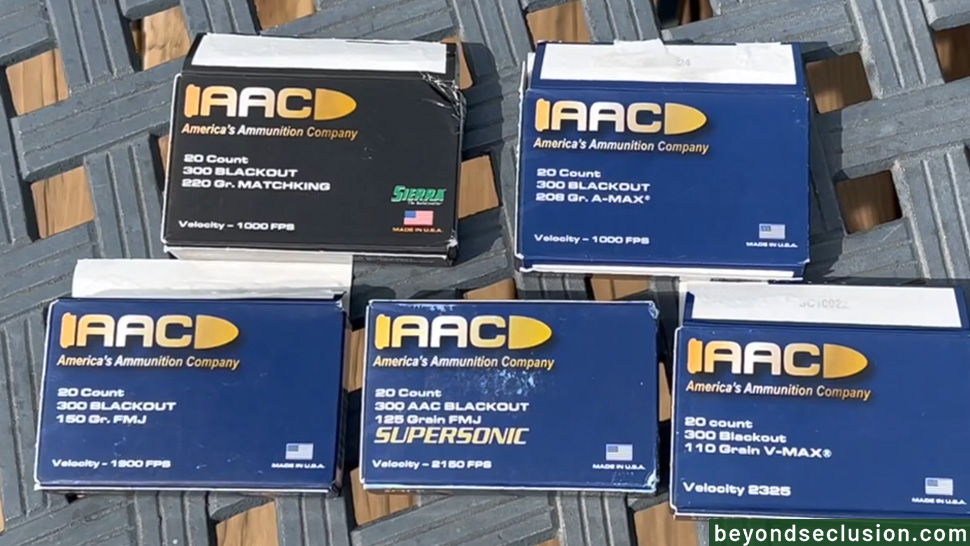 Different Types of Ammo that Had Been Used in Testing The JAKL