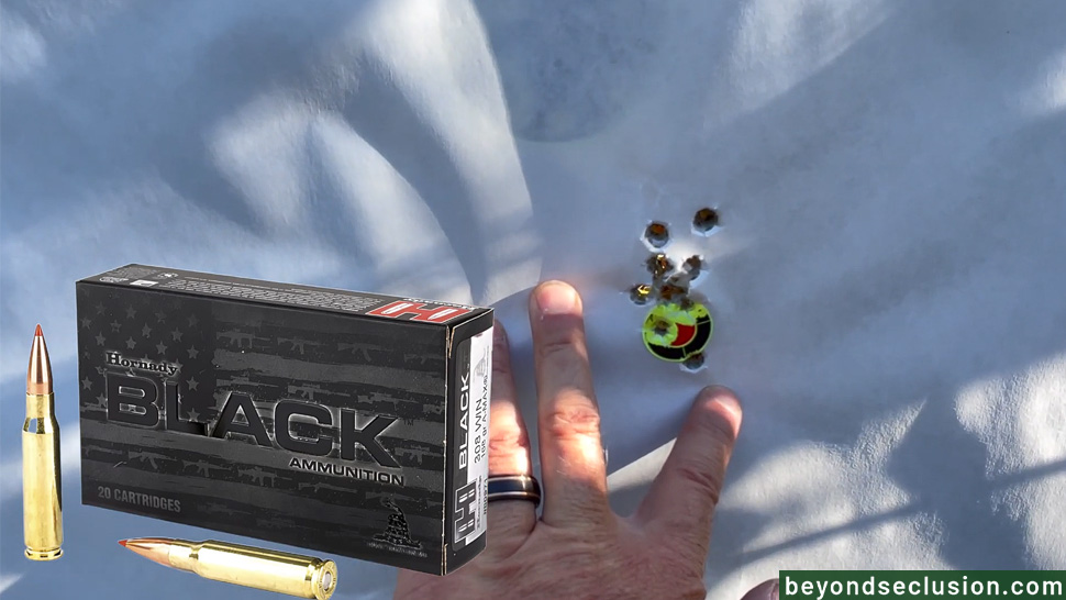 The 10-round Group With The Hornady Black 308 Winchester at 100 Yards