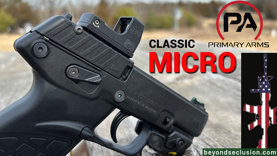 The Primary Arms Micro Red Dot Optic Mounted on The Kel-Tec P17 Handgun