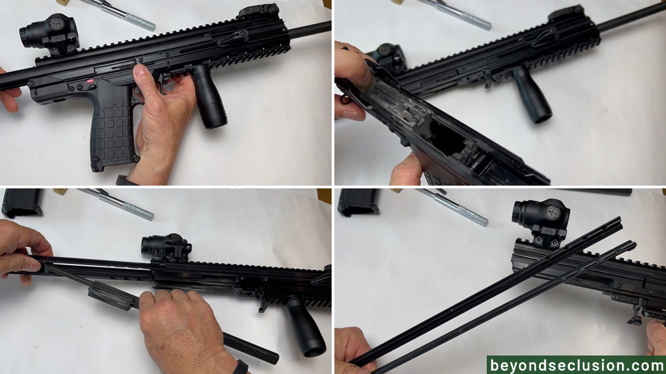 A Man Is Showing How to Disassemble The KelTec CMR30